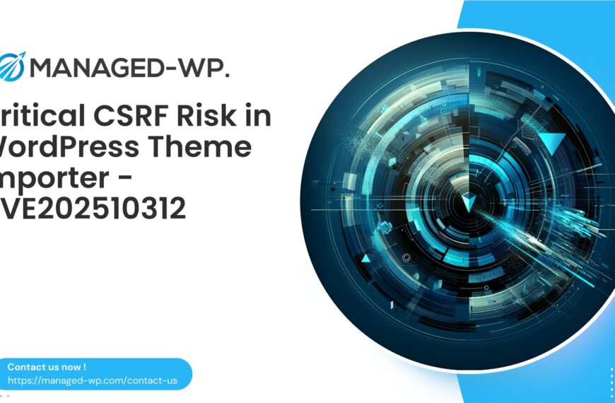 Critical Theme Importer Cross Site Request Forgery | CVE202510312 | 2025-10-15