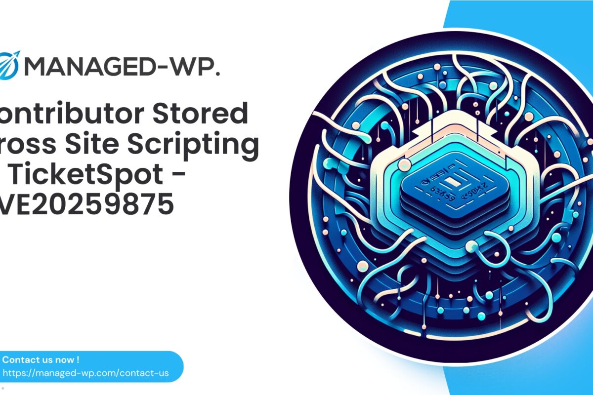 Authenticated Contributor Stored XSS in TicketSpot |…