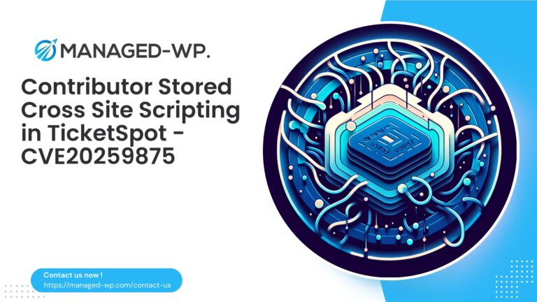 Authenticated Contributor Stored XSS in TicketSpot |...