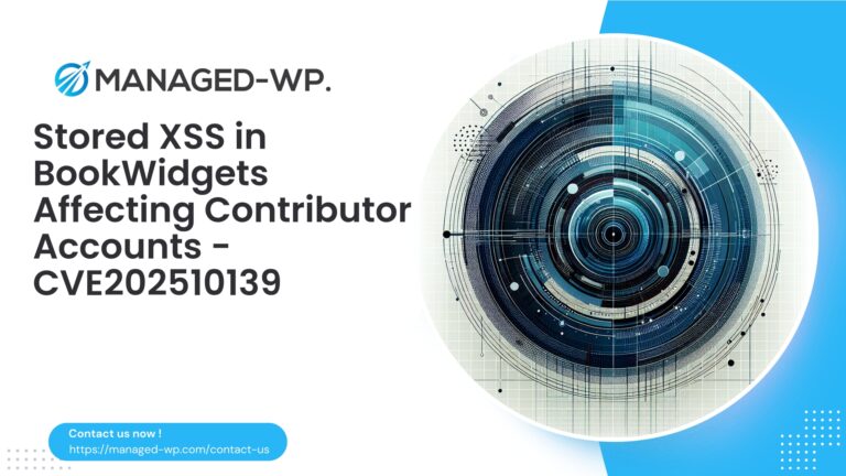 Critical Authenticated Stored XSS in BookWidgets Plugin…