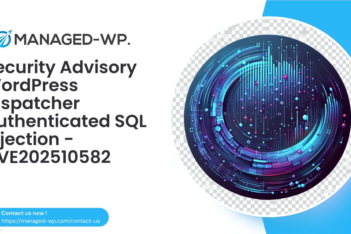 Authenticated SQL Injection in WordPress Dispatcher Plugin...