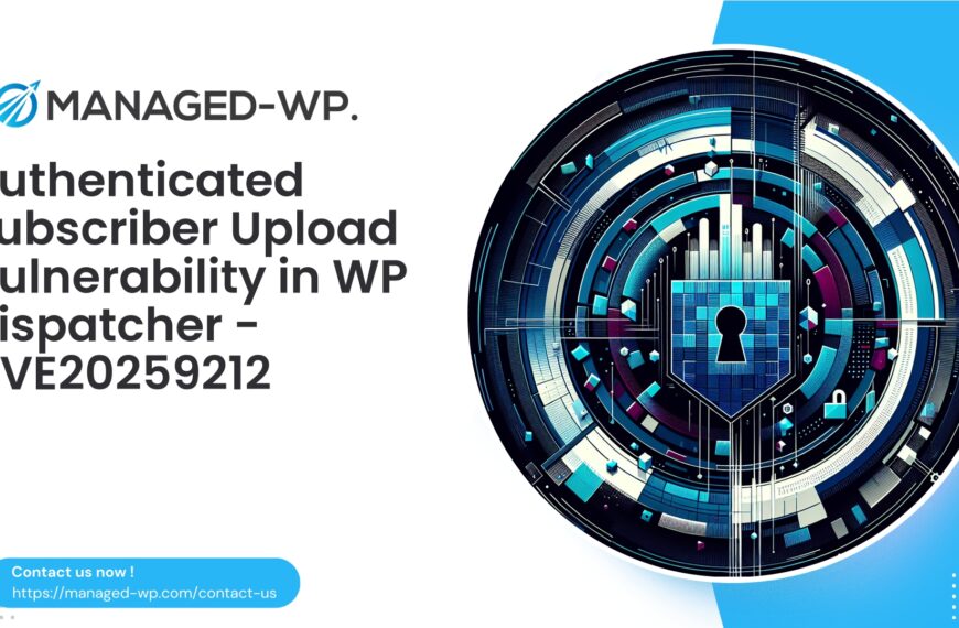 Critical Authenticated Subscriber File Upload Vulnerability | CVE20259212 | 2025-10-03