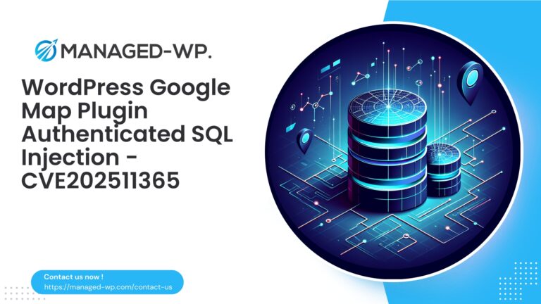 Authenticated SQL Injection in WordPress Google Map…