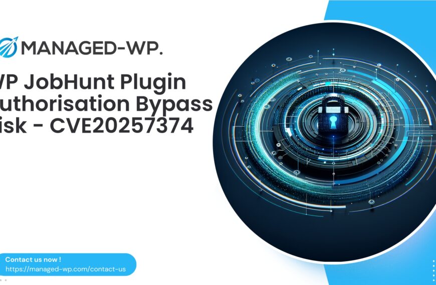 Critical Authenticated Authorization Bypass in WP JobHunt | CVE20257374 | 2025-10-09