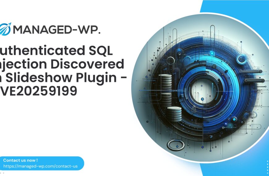 Critical Authenticated SQL Injection in Slideshow Plugin | CVE20259199 | 2025-10-03