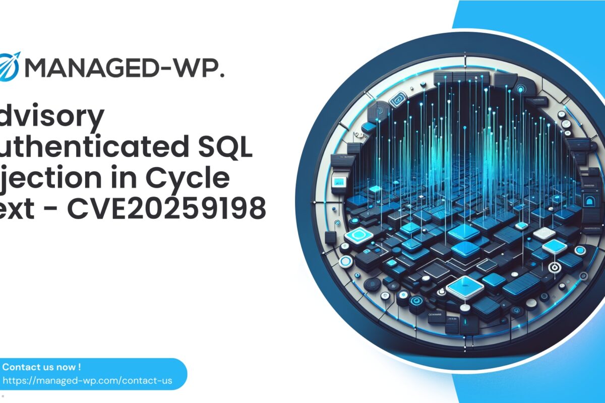 Authenticated Contributor SQL Injection in WordPress Plugin...