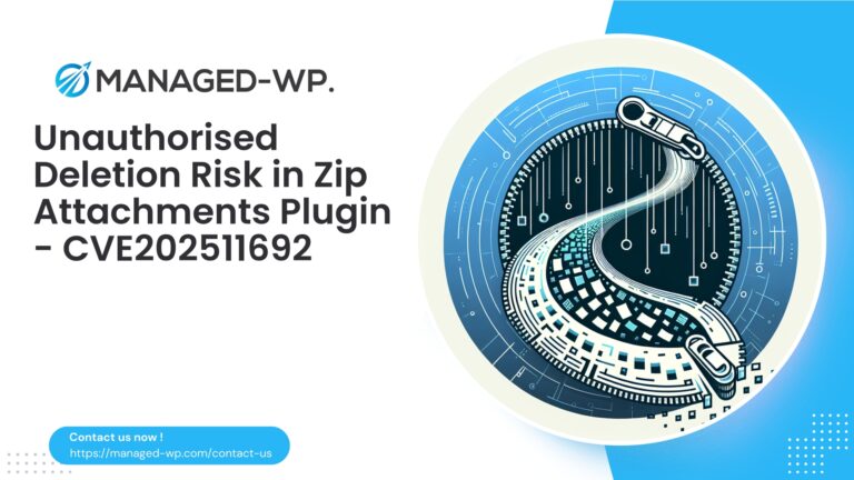 Unauthorized File Deletion in Zip Attachments Plugin...