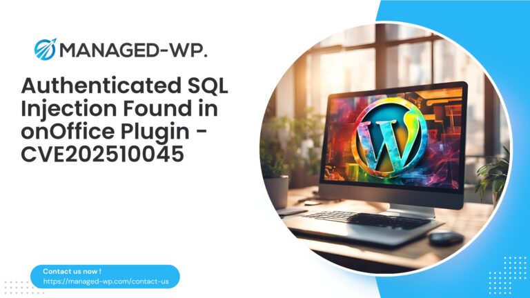 Editor Level SQL Injection in onOffice Plugin…