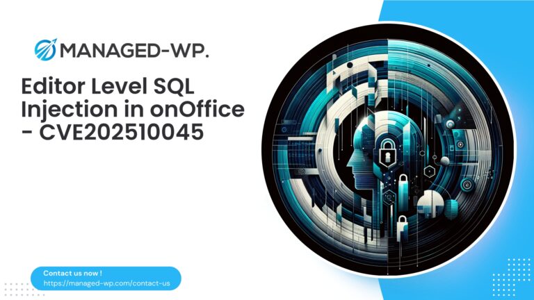 Critical Authenticated Editor SQL Injection in onOffice...