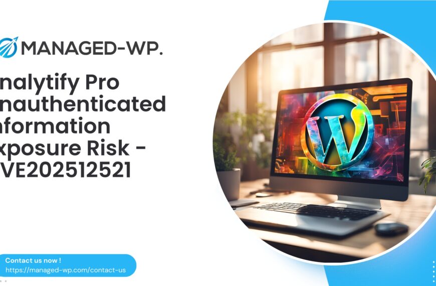Analytify Pro Unauthenticated Data Exposure Risk | CVE202512521 | 2025-10-31