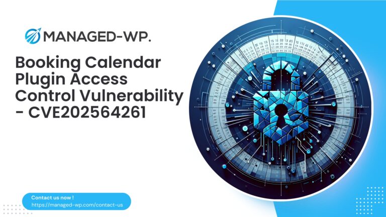 Critical Access Control Flaw in Booking Plugin…