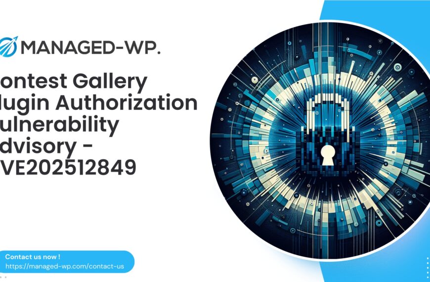 WordPress Contest Gallery Authorization Vulnerability Alert | CVE202512849 | 2025-11-14