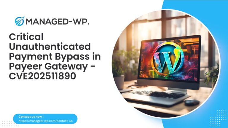 Critical Payeer WooCommerce Payment Bypass Vulnerability |…