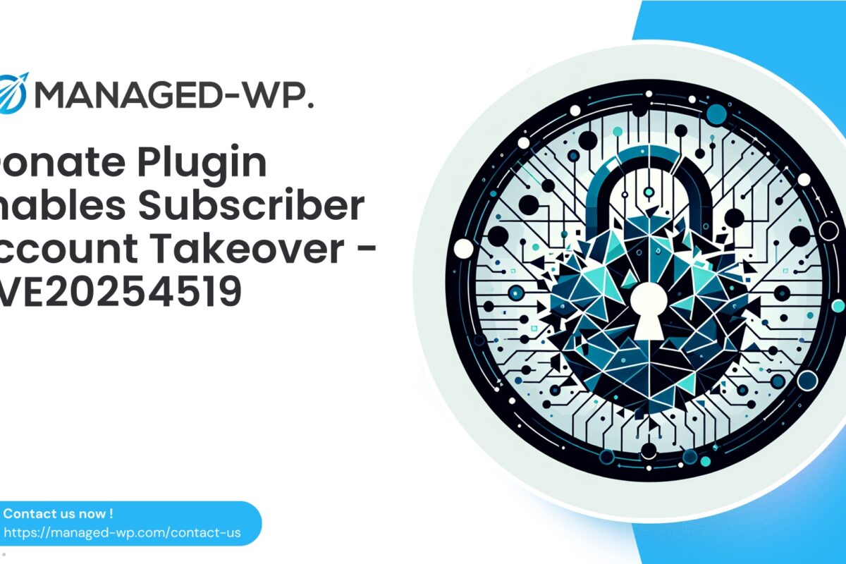 Critical IDonate Plugin Account Takeover Risk |...