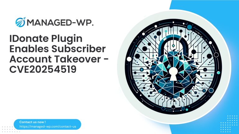 Critical IDonate Plugin Account Takeover Risk |…