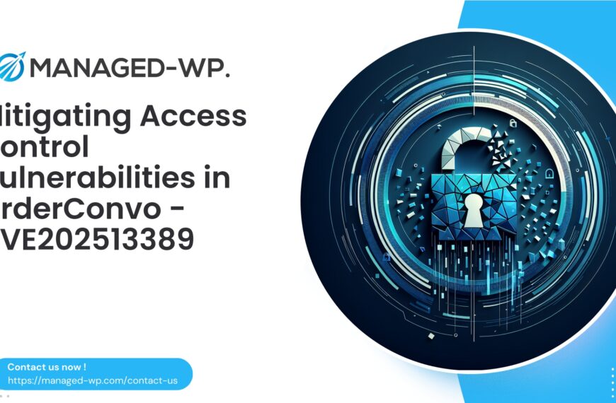 Critical Access Control Vulnerability in OrderConvo | CVE202513389 | 2025-11-24