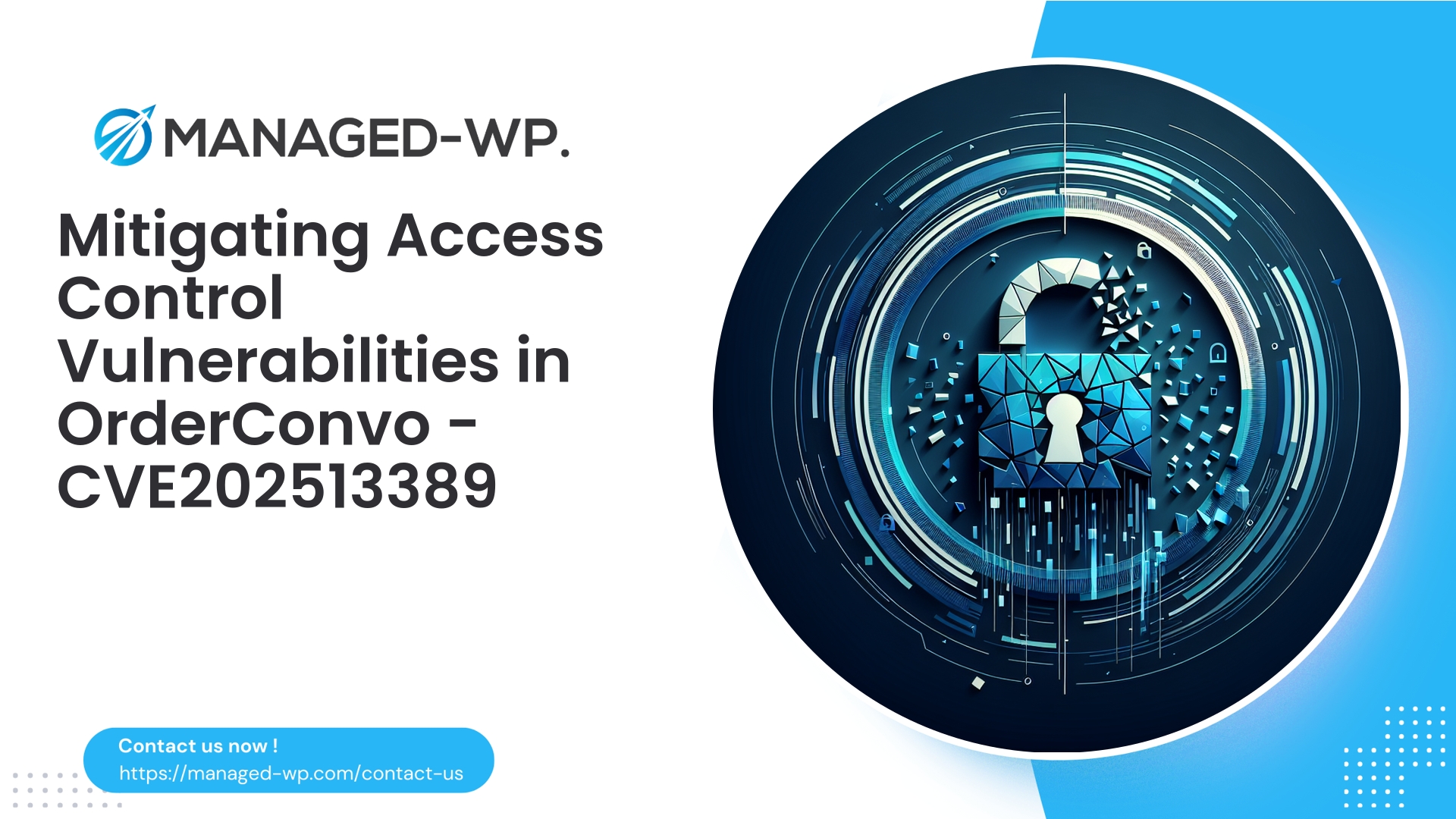 Critical Access Control Vulnerability in OrderConvo | CVE202513389 | 2025-11-24