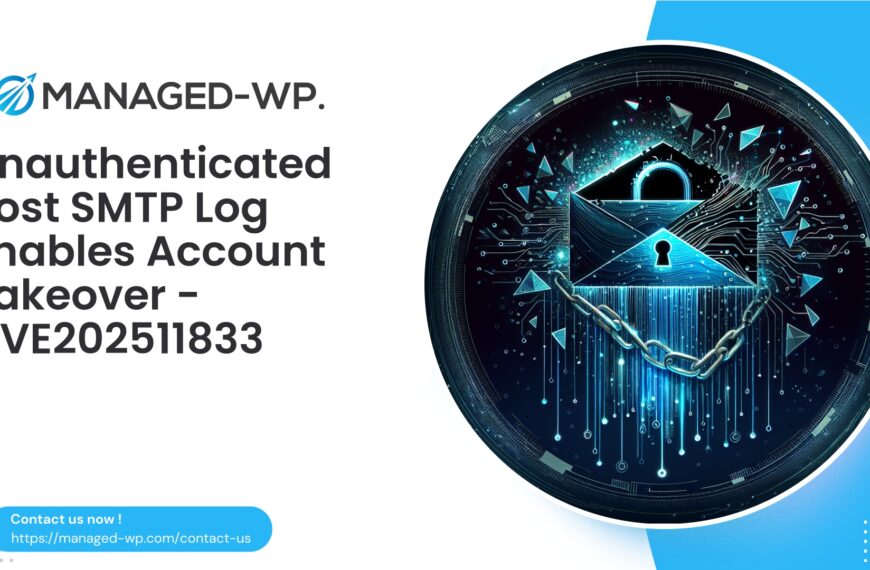 Post SMTP Missing Authorization Enables Account Takeover | CVE202511833 | 2025-11-03