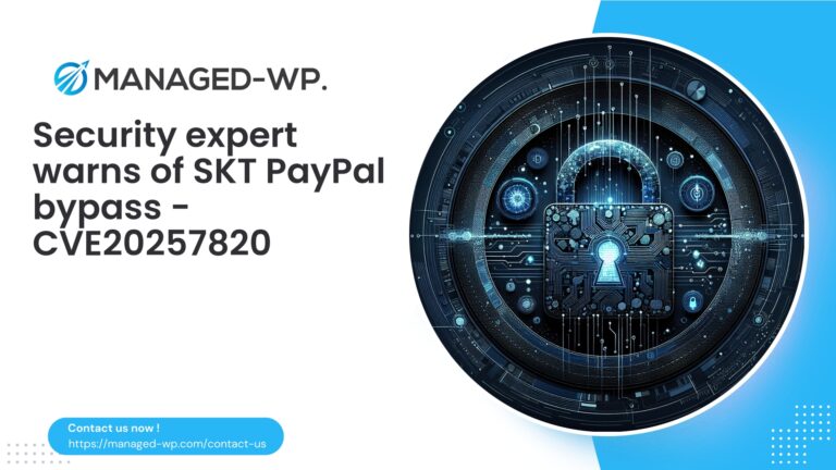 Critical Bypass Vulnerability in SKT PayPal Plugin…