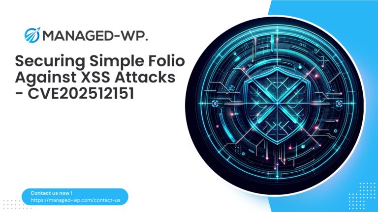 Critical XSS in Simple Folio Plugin |…