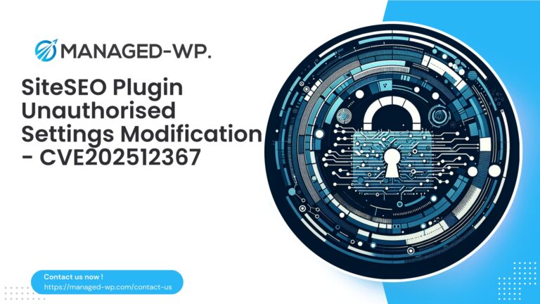 SiteSEO Plugin Missing Authorization Allows Author Changes…