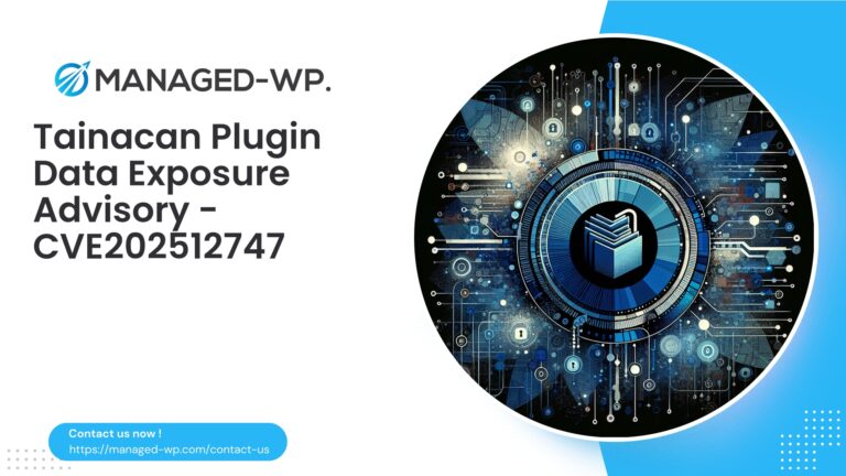 Critical Data Exposure in Tainacan Plugin |...