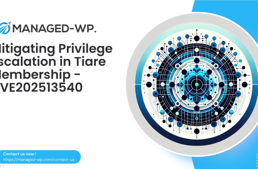 Preventing Privilege Escalation in Tiare Membership | CVE202513540 | 2025-11-30