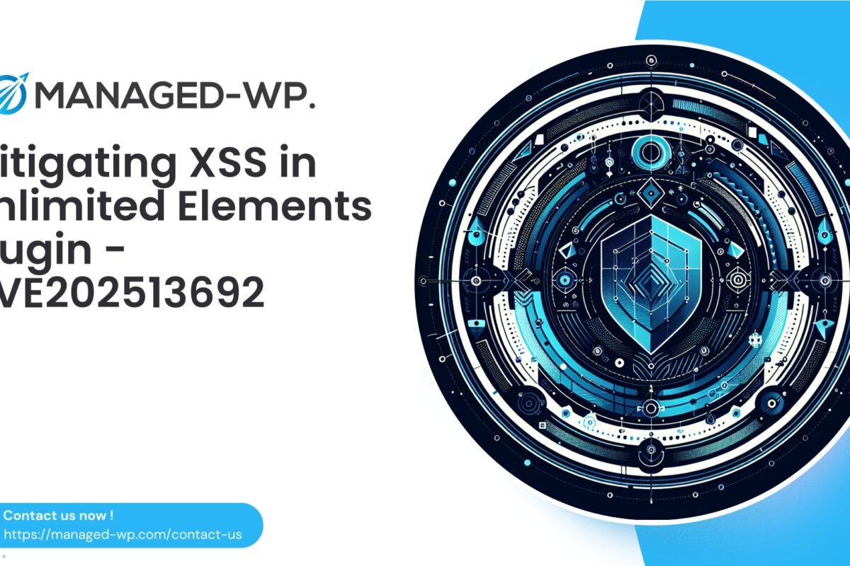 Security Advisory XSS in Unlimited Elements Plugin...