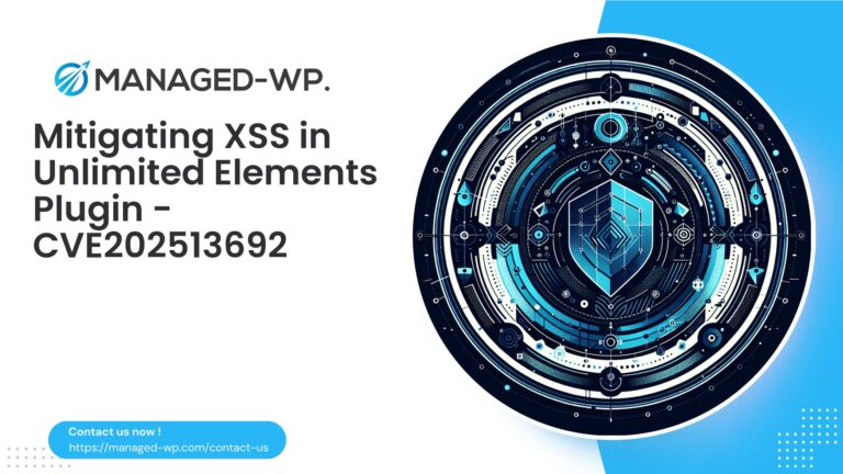 Security Advisory XSS in Unlimited Elements Plugin…