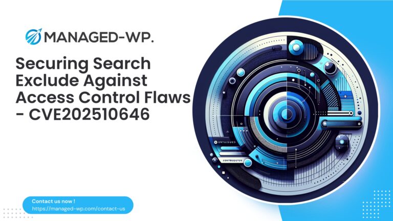 Search Exclude Plugin Access Control Vulnerability |…