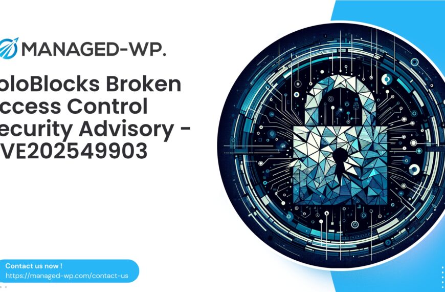 Critical Broken Access Control in ZoloBlocks Plugin | CVE202549903 | 2025-11-09