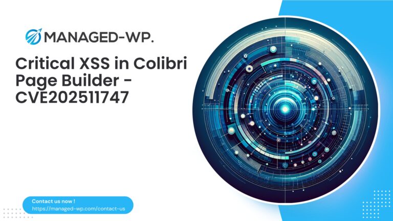 Urgent Colibri Plugin XSS Vulnerability Advisory |…