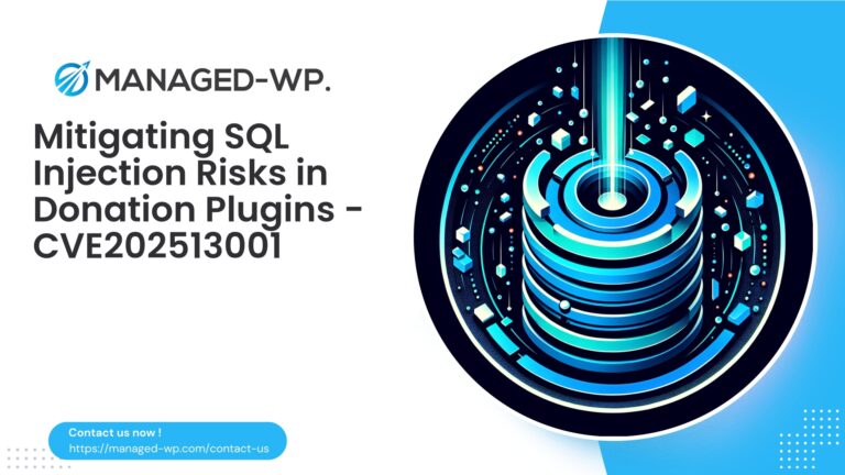 Security Alert SQL Injection in Donation Plugin...