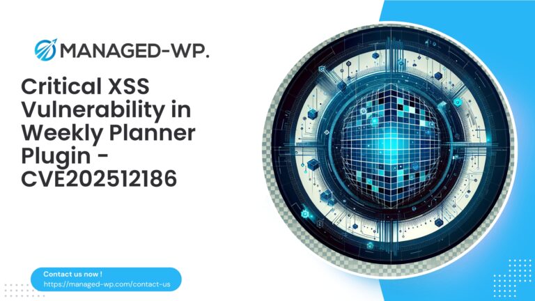 Security Advisory XSS in Weekly Planner Plugin...